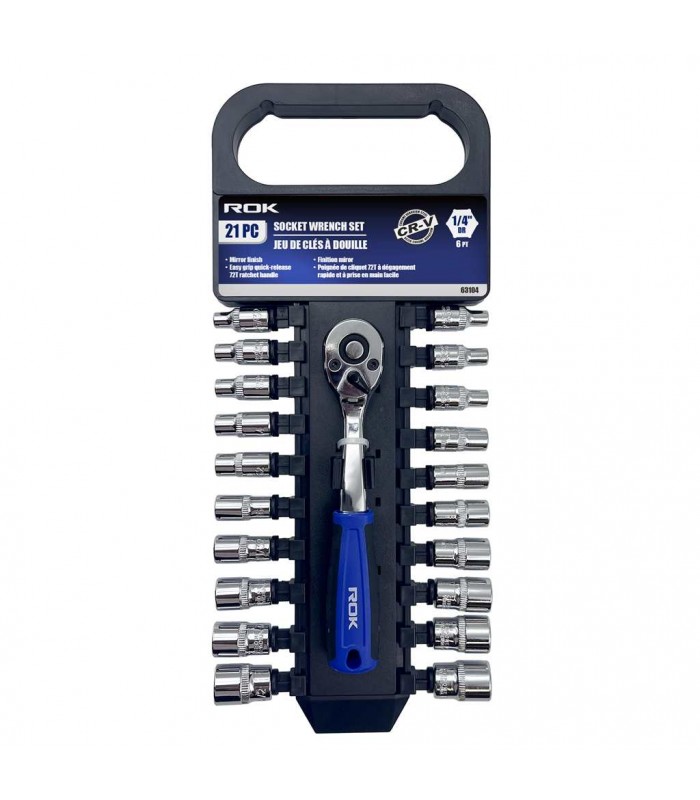 ROK 1/4 in. Socket Wrench Set - 21 pieces