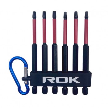 ROK 4 in. Impact Driver Bit Set #2 Square - 6 Pieces