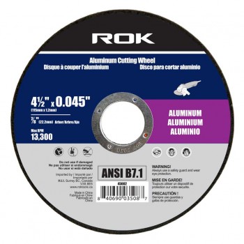 ROK Aluminum Cut-off Wheel 4-1/2 x 0.045 in. - Flat