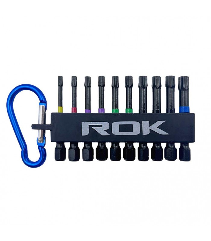 ROK Assortiment Torx à Choc - Mousqueton - 10 pièces