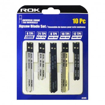 ROK Jeu de lames de scie sauteuse à tige en U - Paquet de 10