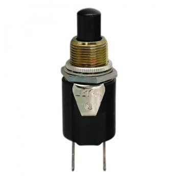 Interrupteur à bouton-poussoir momentané rond - S.P.S.T. - N.O. - 125V - 750mA - Noir