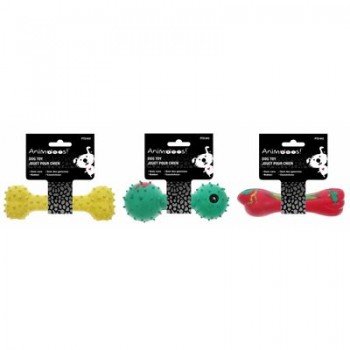 Jouets en caoutchouc avec pour chiens, assortiment de 3