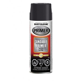 Rust-Oleum Automotive All-Purpose Sandable Primer, Black, Very Flat, 340g