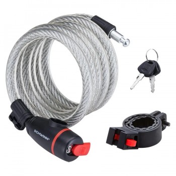 Cadenas antivol à câble pour vélo SCHWINN avec 2 clés - 1,82 m