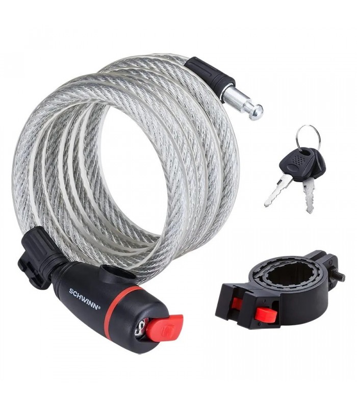 Cadenas antivol à câble pour vélo SCHWINN avec 2 clés - 1,82 m