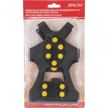 Zenith Anti-Slip Spark-Proof Ice Cleats, Brass, Stud Traction, Large