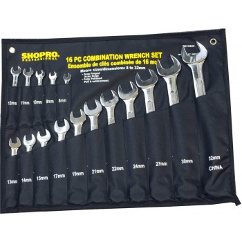 SHOPRO Jeu de clés mixtes - Métriques - 16 pièces