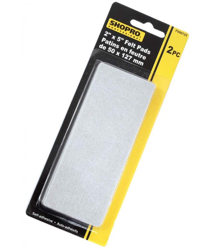 SHOPRO Felt Pads 2 in. x 5 in. - Pack of 2