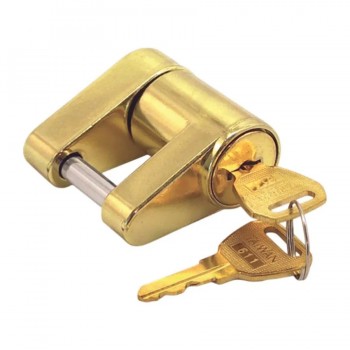 Verrou d'attelage de remorque en laiton SHORELINE avec 2 clés - 1/4 po
