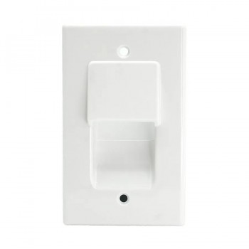 Plaque murale encastrée simple bas voltage avec support - Blanc