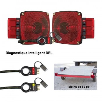 Smart Multi-Function Submersible Trailer Taillights for Trailers Under 80-in