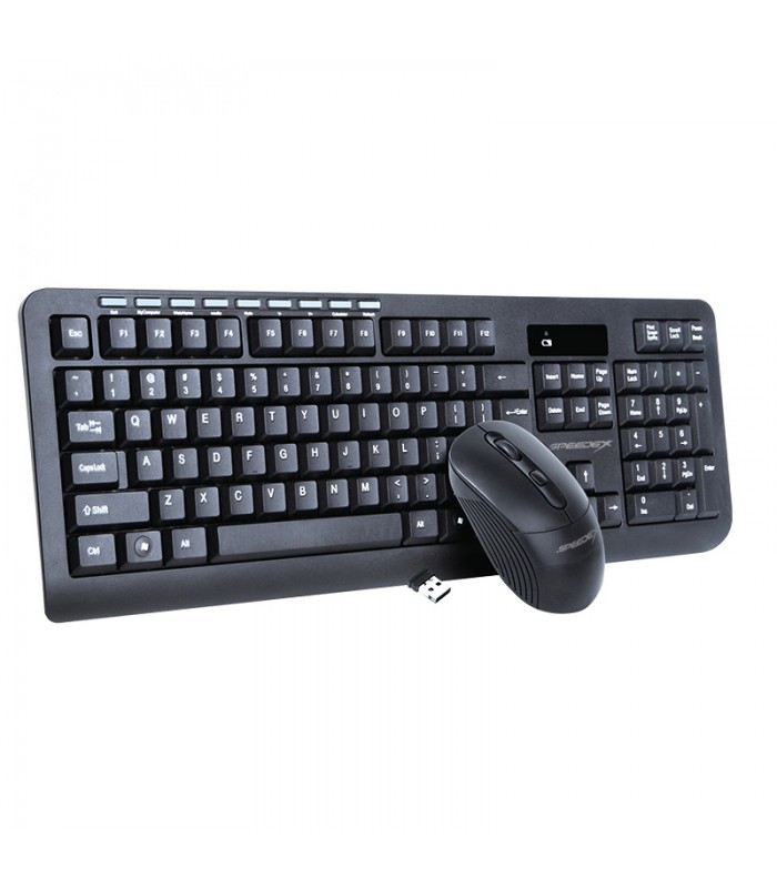 Speedex Ensemble clavier et souris multimédia sans fil 2,4 GHz - Noir