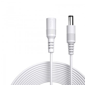 Speedex Câble DC d'extension d'alimentation de sécurité 2,1 mm x 5,5 mm Blanc - 25 pi.