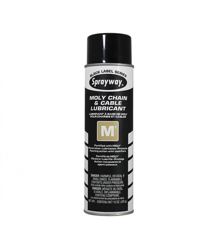 Sprayway Lubrifiant au molybdène pour chaînes et câbles M1, Canette aérosol 425g