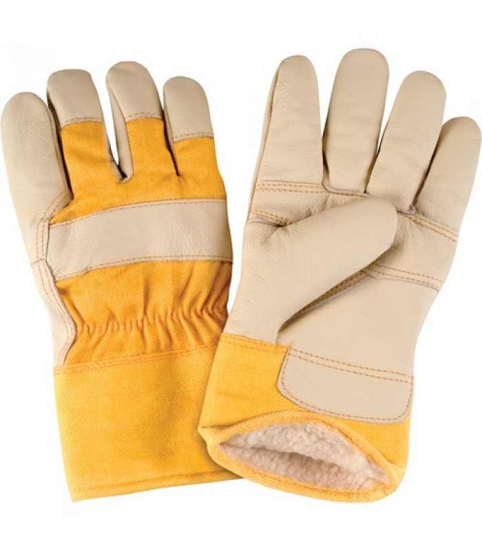 Gants d'ajusteur doublés pour l'hiver d'usage standard, T-Grand, Paume en Cuir fleur de vache, Doublure en Boa