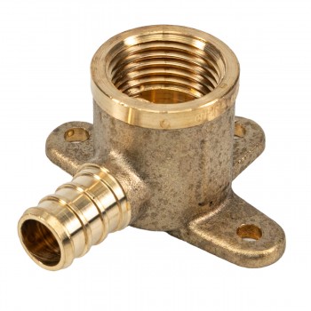 SteamWay Raccord coudé à 90° en laiton Pex, cannelé à cannelé, 1/2 x 1/2 po