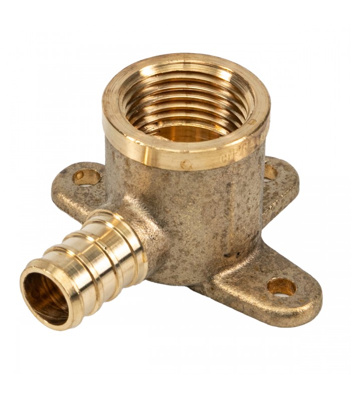 SteamWay Raccord coudé à 90° en laiton Pex, cannelé à cannelé, 1/2 x 1/2 po