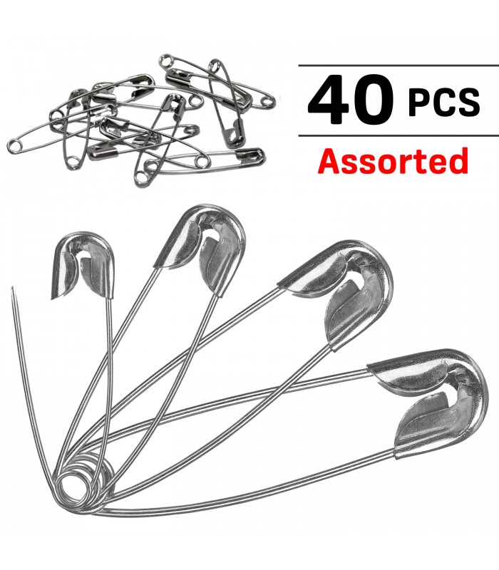 Épingles de sûreté en acier- Paquet de 40