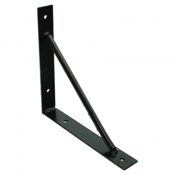 Équerre de support mural pour étagère en acier - 21,6 X 21,6 cm - Noir