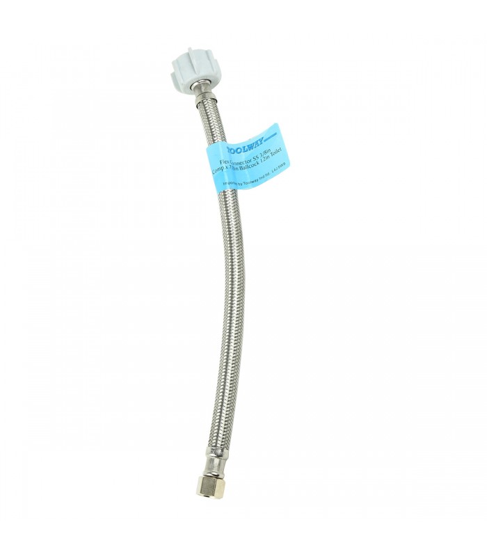StreamWay Flex Connector SS 3/8 in. Comp x 7/8 in. Ballcock 12 in.