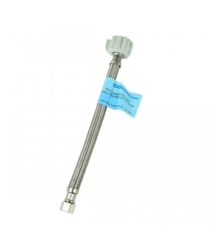 StreamWay Flex Connector SS 3/8 in. Comp x 7/8 in. Ballcock 9 in.