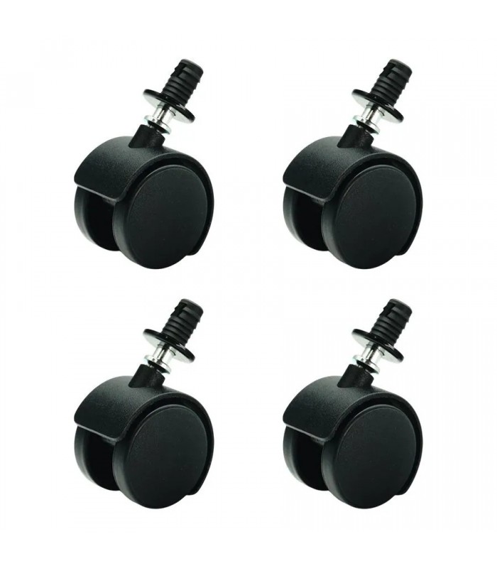 Roulette pivotante à roue double en nylon - 40 mm - Paquet de 4