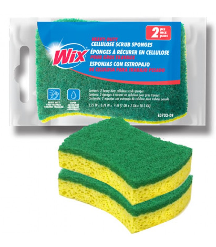 Symak Heavy Duty Cellulose Scrub Sponges - Pack of 2