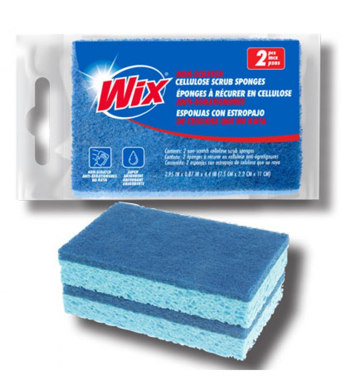 Symak Non-scratch Cellulose Scrub Sponges - Pack of 2