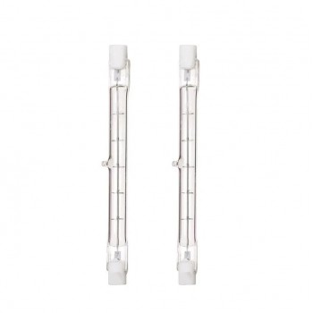 T3 R7 Type J 118mm Halogen Bulb - 130V - 500W - RSC Double Contact - Soft White - Pack of 2