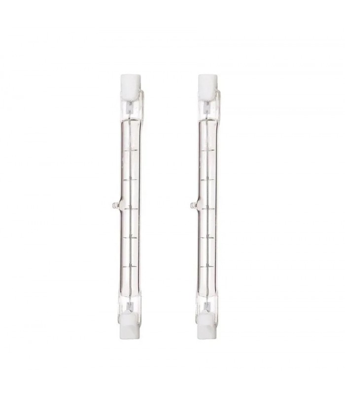 T3 R7 Type J 118mm Halogen Bulb - 130V - 500W - RSC Double Contact - Soft White - Pack of 2