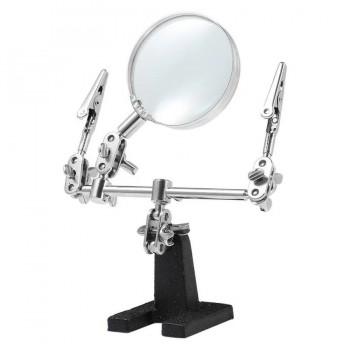 Troisième main avec loupe 5X pour aide à la soudure - 60 mm