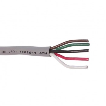 Câble de fils mutlibrins en cuivre étamé - 5C/20 AWG - FT4 - Gris - Vendu au mètre