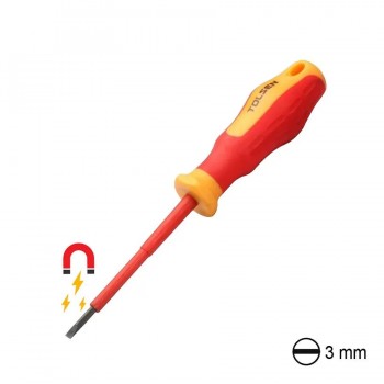 Tolsen Magnetic Insulated Flat Screwdriver - 3mm x 75mm