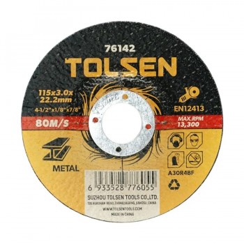 TOLSEN Metal Cut-Off Wheel - Type 42 - 4-1/2 x 1/8 x 7/8 in