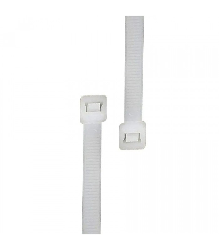 Tolsen Attaches autobloquantes en nylon 8 po. - Blanc - Paquet de 100