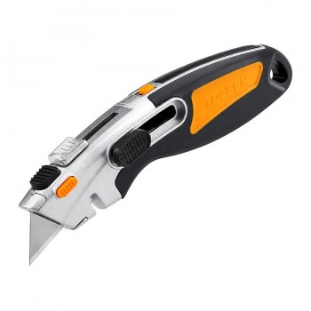 Couteau utilitaire à lame rétractable TOLSEN avec 3 lames SK2 - 19 mm