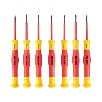 Tolsen Ensemble de tournevis de précision isolés plats et Phillips - 7 pièces