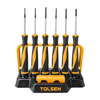 Tolsen Ensemble de tournevis de précision plats et Phillips - 8 pièces