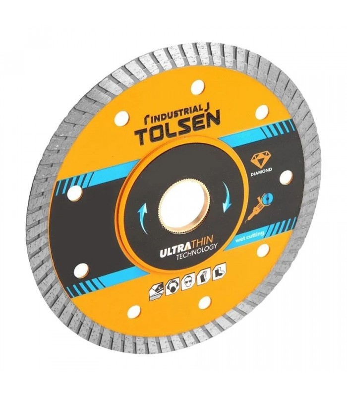 TOLSEN Ultra-Thin Diamond Blade for Wet Cutting - 4-1/2 X 7/8 in TOLSEN Ultra-Thin Diamond Blade for Wet Cutting - 4-1/2 X 7/8 in