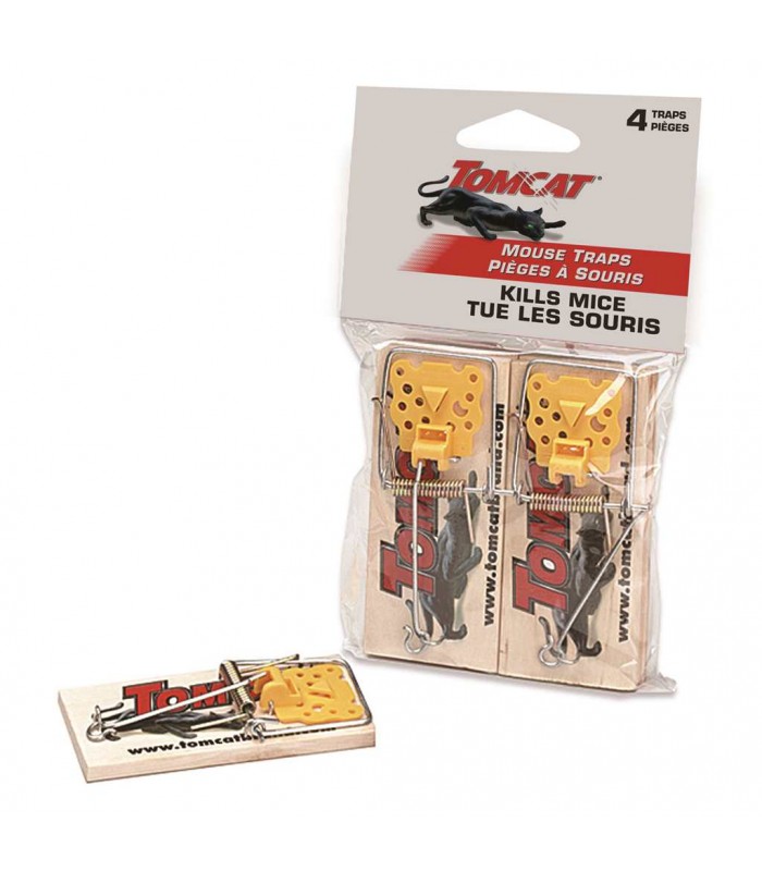 Tomcat Pièges à souris en bois - Paquet de 4