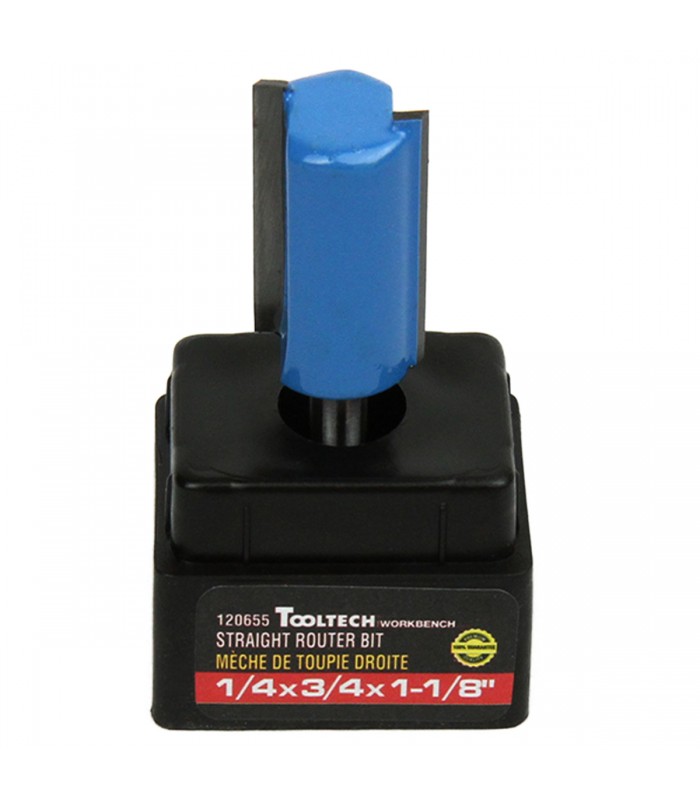Tooltech Workbench Mèche droite pour toupie 1/4 x 3/4 x 1-1/8 po.