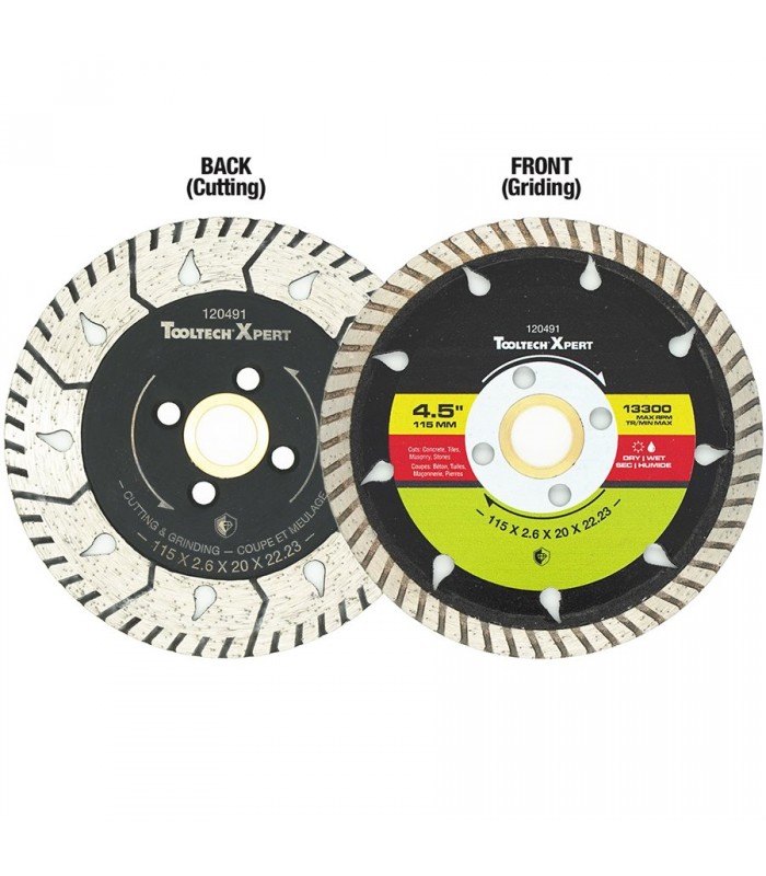 ToolTech Xpert Diamond Cutting & Grinding Blade 4.5 in. (115mm)