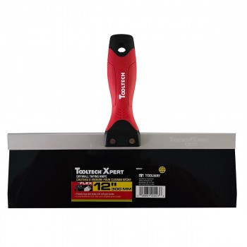 ToolTech Xpert Drywall Taping Knife Soft Handle Flex Blue Steel Blade 12in (300mm)