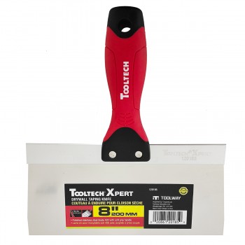 ToolTech Xpert Drywall Taping Knife Soft Handle SS Blade 8in (200mm)