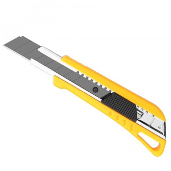 ToolTech Xpert Heavy Duty Utility Knife Slide Lock 18mm Snap-Off Blade Yellow