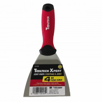 Tooltech Xpert Couteau à mastic 100 mm (4 po) Lame en acier inoxydable Manche souple