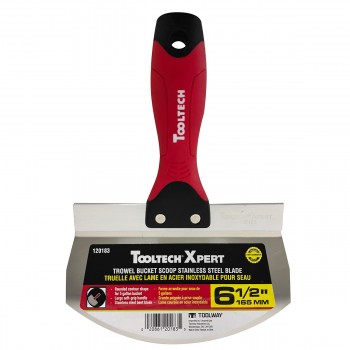 ToolTech Xpert Couteau à mastic 6,5 po (165 mm) manche souple lame en acier inoxydable