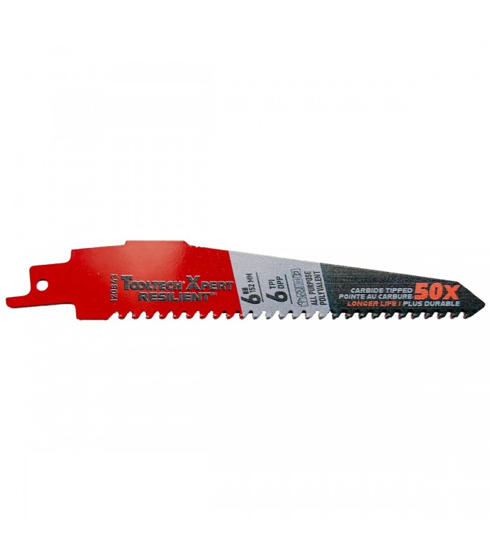 ToolTech Xpert Reciprocating Saw Blade CT 6in 6TPI For Wood & Metal Nails Cutting