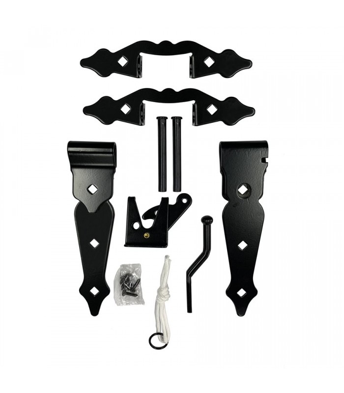 Tough Guard Wood Gate Hardware Set - Heavy Duty 8 in.